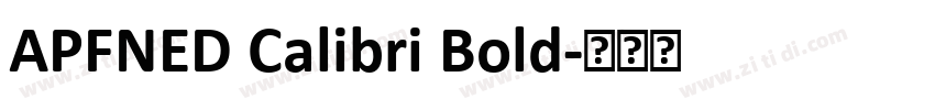 APFNED Calibri Bold字体转换